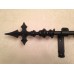 Solid Iron Curtain Pole Set With Church Cross Ends 